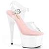 Pleaser - ADORE708 Sandale à bride à la cheville - Transparent/Rose Product image